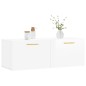 vidaXL Armario de pared madera ingeniería blanco brillo 100x36,5x35 cm vidaXL Armario de pared madera ingeniería blanco brillo 100x36,5x35 cm