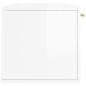 vidaXL Armario de pared madera ingeniería blanco brillo 100x36,5x35 cm vidaXL Armario de pared madera ingeniería blanco brillo 100x36,5x35 cm