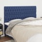 vidaXL Cabeceros 4 unidades de tela azul 90x7x78/88 cm vidaXL Cabeceros 4 unidades de tela azul 90x7x78/88 cm