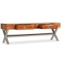vidaXL Mueble dde TV con cajones madera maciza acabado sheesham 140 cm