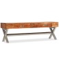 vidaXL Mueble dde TV con cajones madera maciza acabado sheesham 140 cm