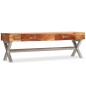 vidaXL Mueble dde TV con cajones madera maciza acabado sheesham 140 cm