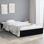 vidaXL Estructura de cama madera maciza negro 90x200 cm vidaXL Estructura de cama madera maciza negro 90x200 cm