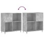 vidaXL Mueble discos madera contrachapada gris hormigón 84,5x38x89 cm vidaXL Mueble discos madera contrachapada gris hormigón 84,5x38x89 cm