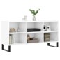 vidaXL Mueble de TV madera de ingeniería blanco brillo 103,5x30x50 cm