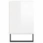 vidaXL Mueble de TV madera de ingeniería blanco brillo 103,5x30x50 cm