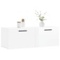 vidaXL Armario de pared madera ingeniería blanco brillo 100x36,5x35 cm vidaXL Armario de pared madera ingeniería blanco brillo 100x36,5x35 cm