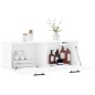 vidaXL Armario de pared madera ingeniería blanco brillo 100x36,5x35 cm vidaXL Armario de pared madera ingeniería blanco brillo 100x36,5x35 cm