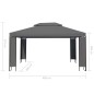 vidaXL Cenador de antracita 300x400 cm vidaXL Cenador de antracita 300x400 cm