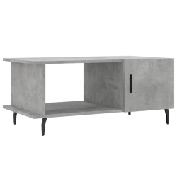 vidaXL Mesa de centro madera contrachapada gris hormigón 90x50x40 cm