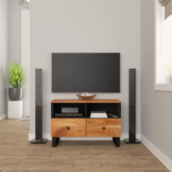 vidaXL Mueble de TV madera maciza de acacia 70x33x46 cm