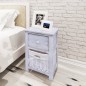 vidaXL Mesitas de noche 2 unidades madera blanca vidaXL Mesitas de noche 2 unidades madera blanca