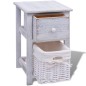 vidaXL Mesitas de noche 2 unidades madera blanca vidaXL Mesitas de noche 2 unidades madera blanca