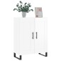 vidaXL Aparador de madera contrachapada blanco brillante 69,5x34x90 cm vidaXL Aparador de madera contrachapada blanco brillante 69,5x34x90 cm