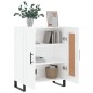 vidaXL Aparador de madera contrachapada blanco brillante 69,5x34x90 cm vidaXL Aparador de madera contrachapada blanco brillante 69,5x34x90 cm