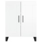 vidaXL Aparador de madera contrachapada blanco brillante 69,5x34x90 cm vidaXL Aparador de madera contrachapada blanco brillante 69,5x34x90 cm