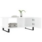 vidaXL Mesa de centro madera contrachapada blanco brillo 90x50x40 cm vidaXL Mesa de centro madera contrachapada blanco brillo 90x50x40 cm