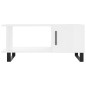 vidaXL Mesa de centro madera contrachapada blanco brillo 90x50x40 cm vidaXL Mesa de centro madera contrachapada blanco brillo 90x50x40 cm