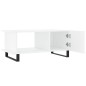 vidaXL Mesa de centro madera contrachapada blanco brillo 90x50x40 cm vidaXL Mesa de centro madera contrachapada blanco brillo 90x50x40 cm