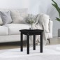 vidaXL Mesa de centro madera maciza de pino negro Ø 45x40 cm vidaXL Mesa de centro madera maciza de pino negro Ø 45x40 cm