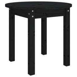 vidaXL Mesa de centro madera maciza de pino negro Ø 45x40 cm