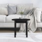 vidaXL Mesa de centro madera maciza de pino negro Ø 45x40 cm vidaXL Mesa de centro madera maciza de pino negro Ø 45x40 cm