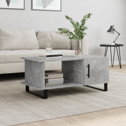 vidaXL Mesa de centro madera contrachapada gris hormigón 90x50x40 cm