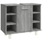 vidaXL Armario de baño madera contrachapada gris Sonoma 60x32x53,5 cm