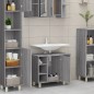 vidaXL Armario de baño madera contrachapada gris Sonoma 60x32x53,5 cm