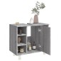 vidaXL Armario de baño madera contrachapada gris Sonoma 60x32x53,5 cm