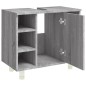 vidaXL Armario de baño madera contrachapada gris Sonoma 60x32x53,5 cm