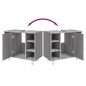 vidaXL Armario de baño madera contrachapada gris Sonoma 60x32x53,5 cm