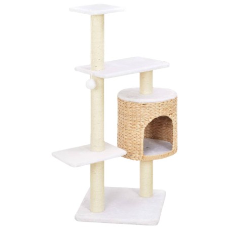 vidaXL Rascador para gatos de hierba marina con poste de sisal 