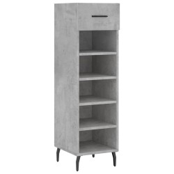 vidaXL Zapatero madera de ingeniería gris hormigón 30x35x105 cm