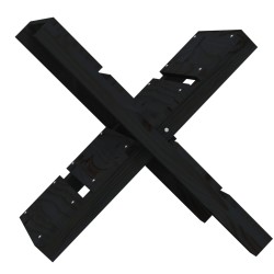 vidaXL Soporte de leña madera maciza de pino negro 47x39,5x48 cm