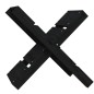 vidaXL Soporte de leña madera maciza de pino negro 47x39,5x48 cm