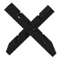 vidaXL Soporte de leña madera maciza de pino negro 47x39,5x48 cm