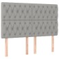 vidaXL Cabeceros 4 unidades de tela gris claro 80x7x78/88 cm vidaXL Cabeceros 4 unidades de tela gris claro 80x7x78/88 cm