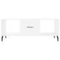 vidaXL Mesa de centro madera contrachapada blanco brillo 102x50x40 cm vidaXL Mesa de centro madera contrachapada blanco brillo 102x50x40 cm