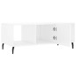 vidaXL Mesa de centro madera contrachapada blanco brillo 102x50x40 cm vidaXL Mesa de centro madera contrachapada blanco brillo 102x50x40 cm