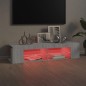 vidaXL Mueble de TV con luces LED gris Sonoma 135x39x30 cm