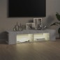 vidaXL Mueble de TV con luces LED gris Sonoma 135x39x30 cm