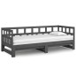 vidaXL Sofá cama extraíble madera maciza de pino gris 2x(80x200) cm vidaXL Sofá cama extraíble madera maciza de pino gris 2x(80x200) cm