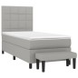 vidaXL Cama box spring con colchón tela gris claro 90x200 cm vidaXL Cama box spring con colchón tela gris claro 90x200 cm