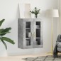 vidaXL Armario de pared gris hormigón 69,5x34x90 cm