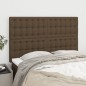 vidaXL Cabeceros 4 unidades tela marrón oscuro 72x5x78/88 cm vidaXL Cabeceros 4 unidades tela marrón oscuro 72x5x78/88 cm