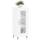 vidaXL Aparador de madera contrachapada blanco brillante 34,5x34x90 cm vidaXL Aparador de madera contrachapada blanco brillante 34,5x34x90 cm
