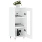 vidaXL Aparador de madera contrachapada blanco brillante 34,5x34x90 cm vidaXL Aparador de madera contrachapada blanco brillante 34,5x34x90 cm