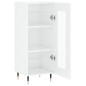vidaXL Aparador de madera contrachapada blanco brillante 34,5x34x90 cm vidaXL Aparador de madera contrachapada blanco brillante 34,5x34x90 cm
