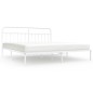 vidaXL Estructura de cama con cabecero metal blanca 200x200 cm vidaXL Estructura de cama con cabecero metal blanca 200x200 cm
